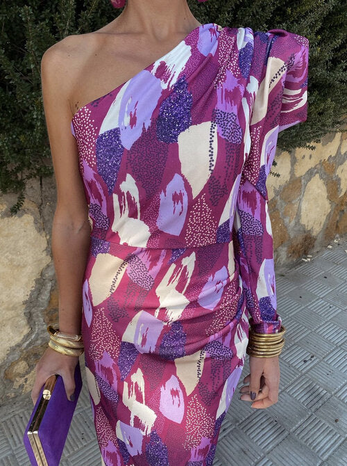 Yllana™ | Abstraktes Asymmetrisches Kleid