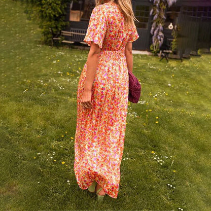 Seraphina™ | Geblümtes Maxikleid mit Flatterärmeln