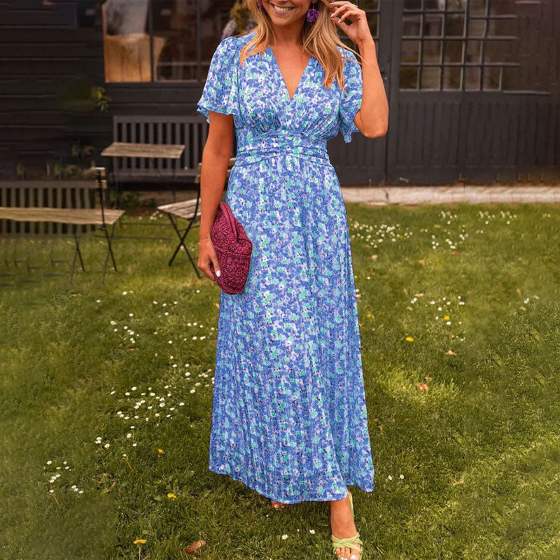 Seraphina™ | Geblümtes Maxikleid mit Flatterärmeln