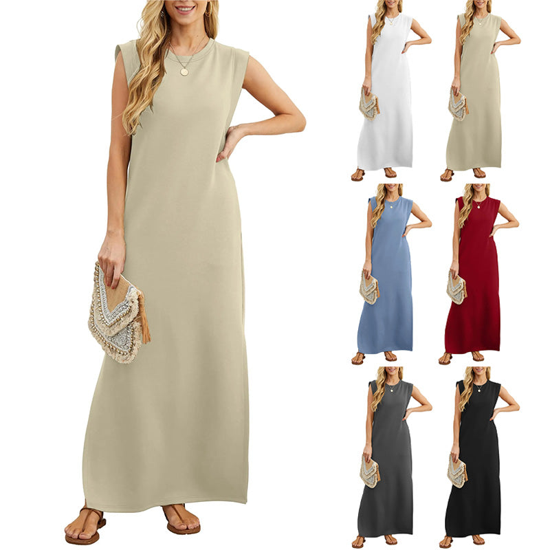 Therese™ | Ärmelloses Maxikleid im Minimalstil