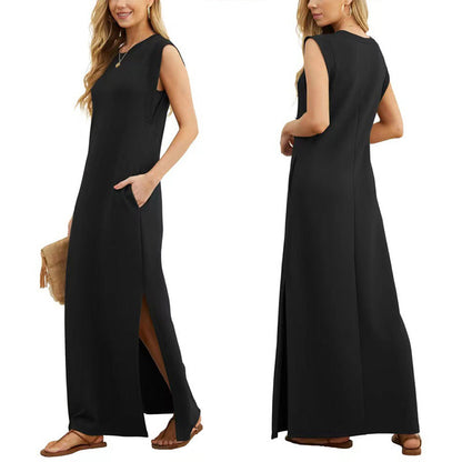 Therese™ | Ärmelloses Maxikleid im Minimalstil