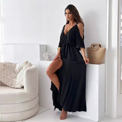 Valentina™ | Schulterfreies Fließendes Maxikleid