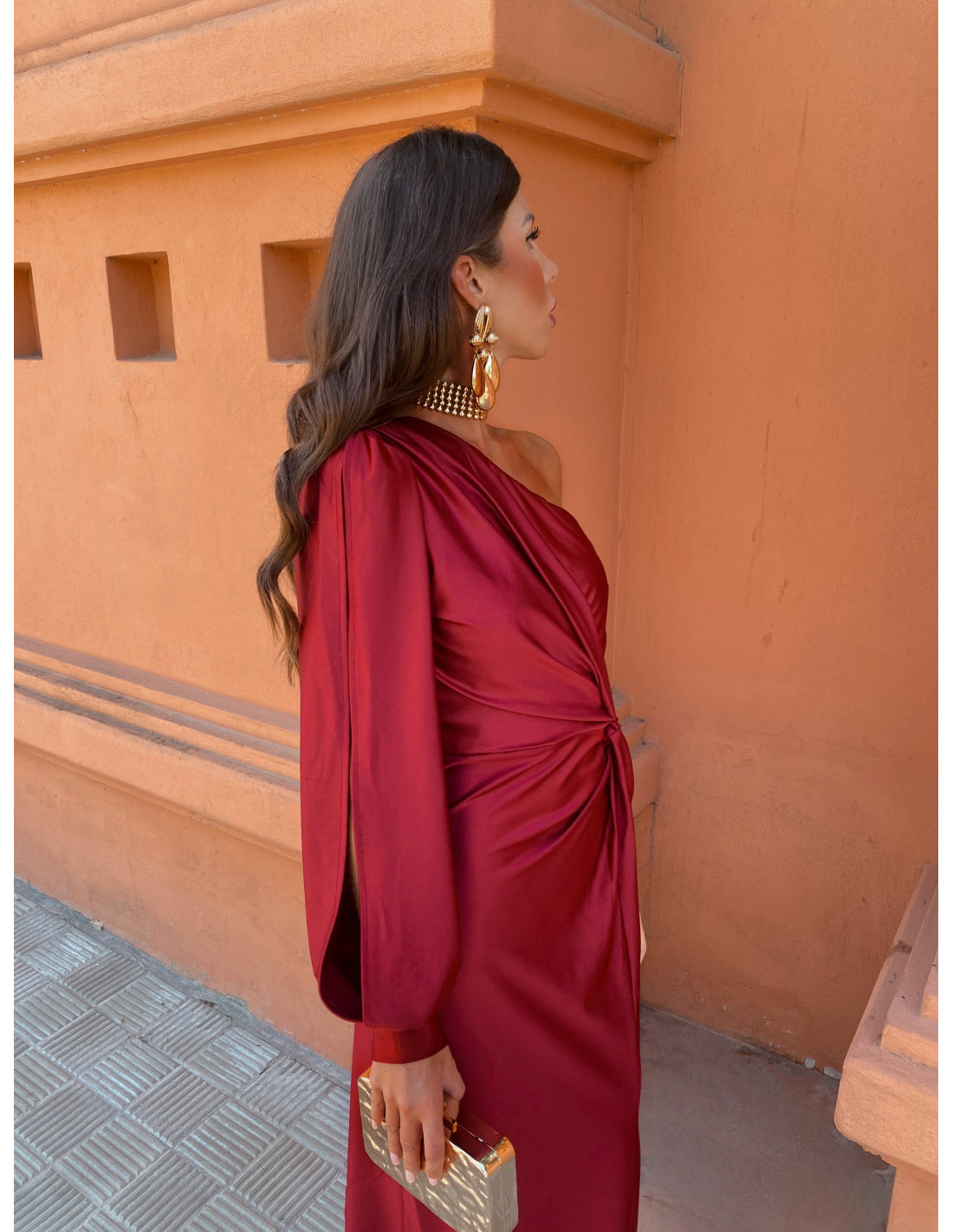 Alaysia™ | One-Shoulder Kleid mit Drapierung & Knoten
