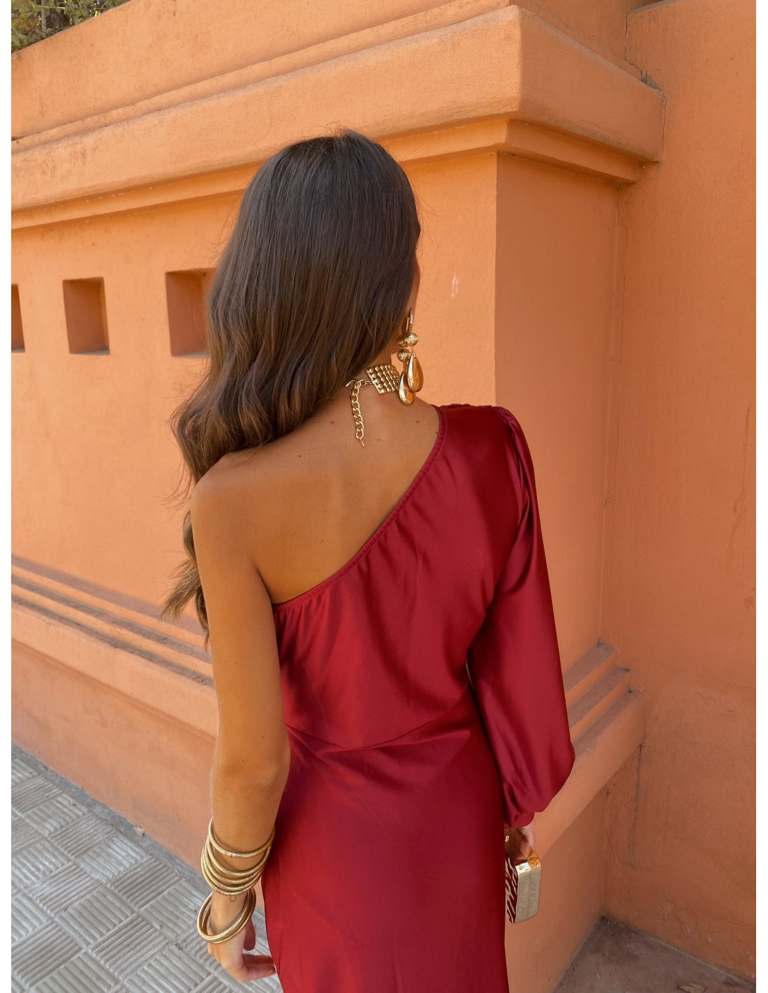 Alaysia™ | One-Shoulder Kleid mit Drapierung & Knoten