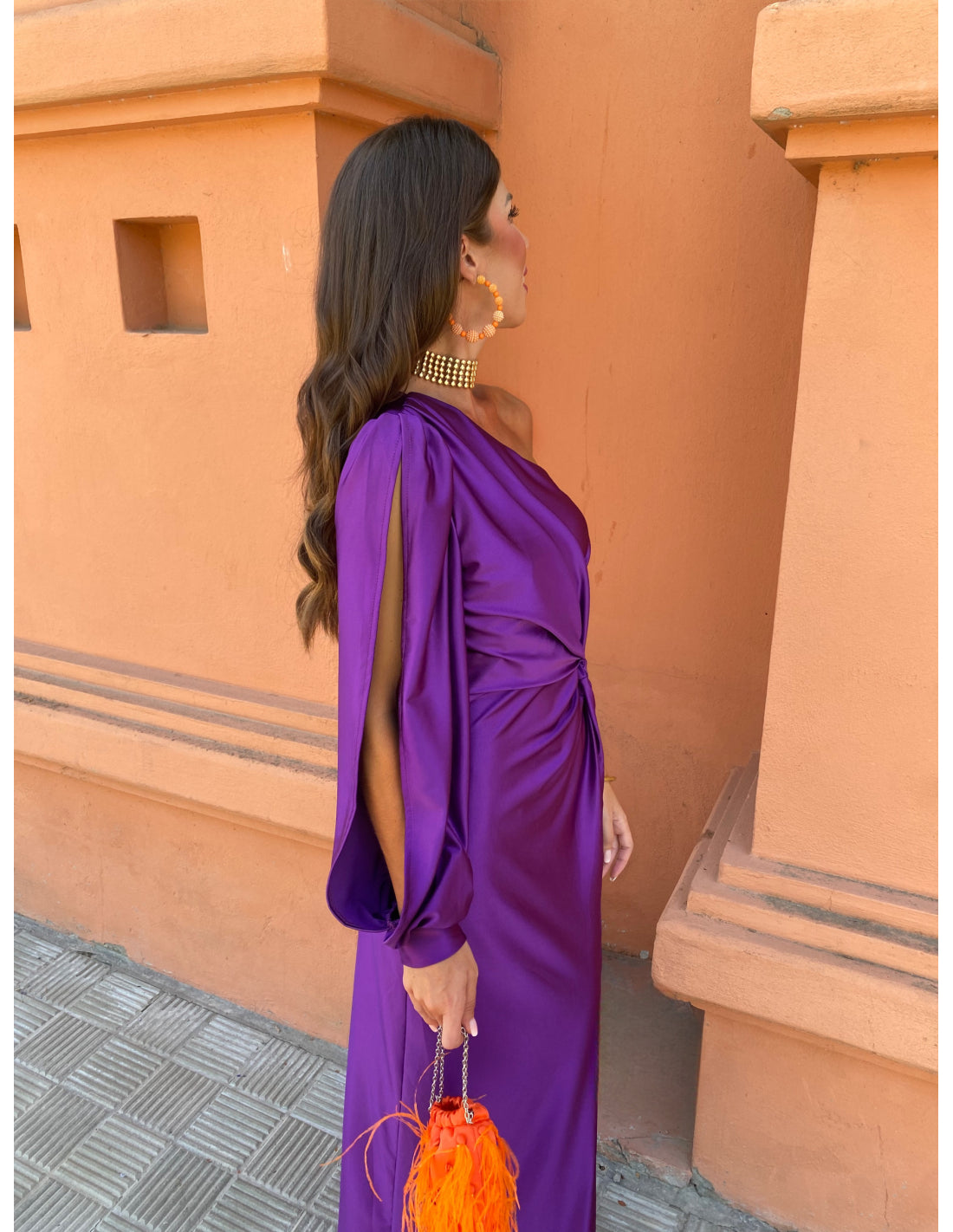 Alaysia™ | One-Shoulder Kleid mit Drapierung & Knoten