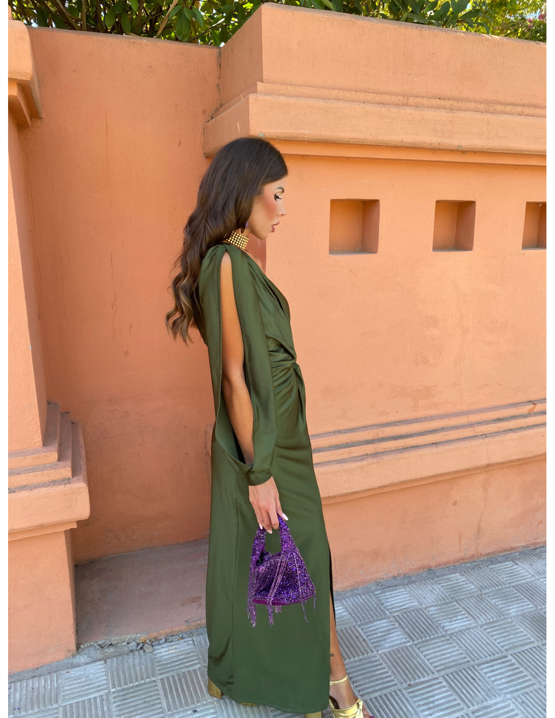 Alaysia™ | One-Shoulder Kleid mit Drapierung & Knoten