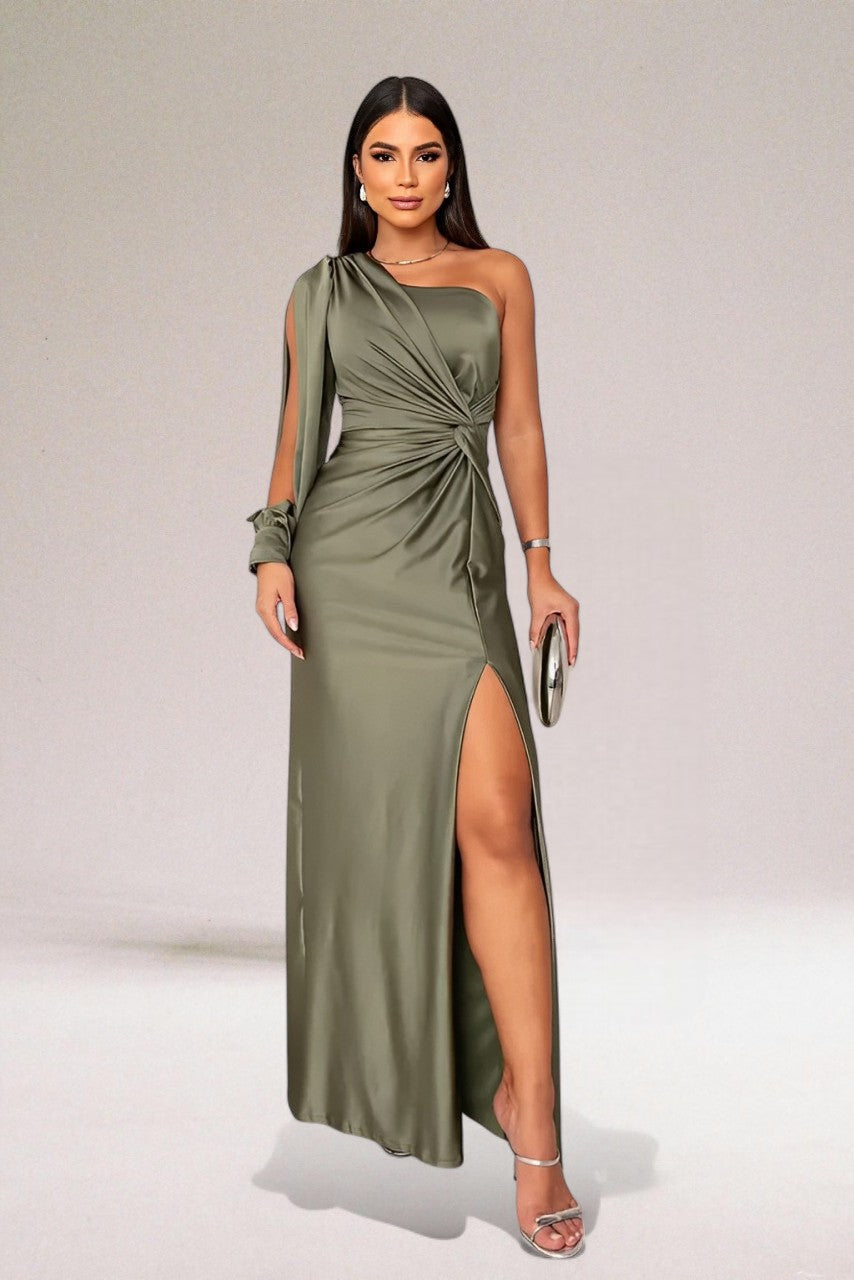 Venus™ | One-Shoulder-Kleid mit Drapierung