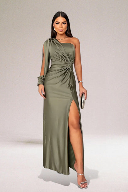 Venus™ | One-Shoulder-Kleid mit Drapierung